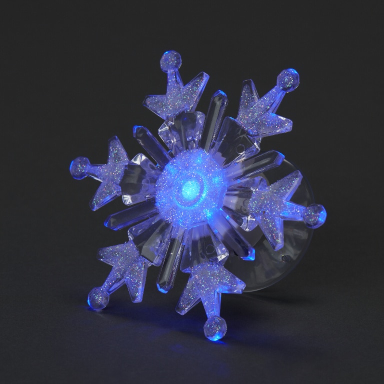 Decoratiune LED Fulg pentru geam, alb