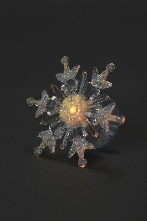 Decoratiune LED Fulg pentru geam, alb