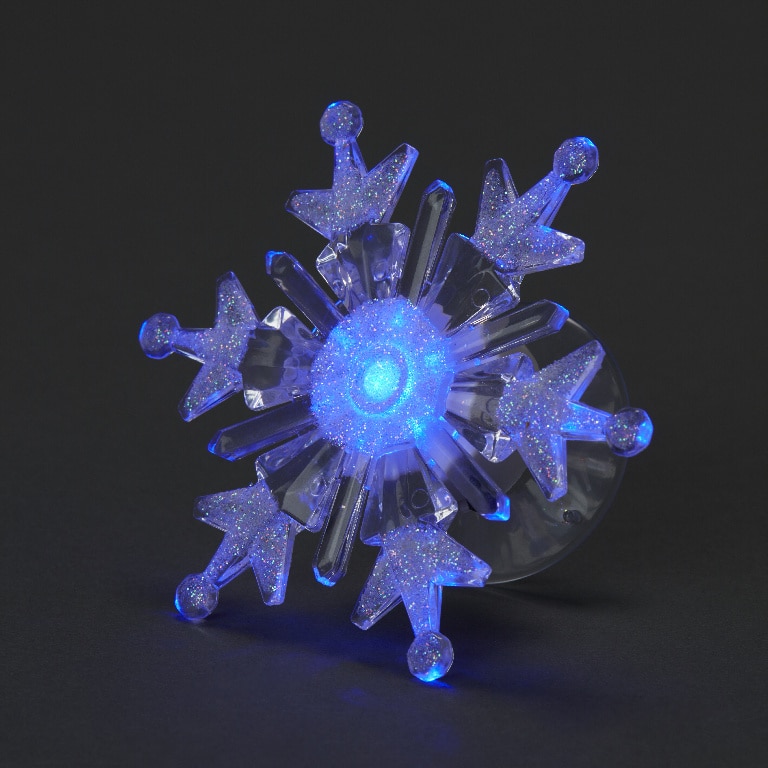 Decoratiune LED Fulg pentru geam, alb