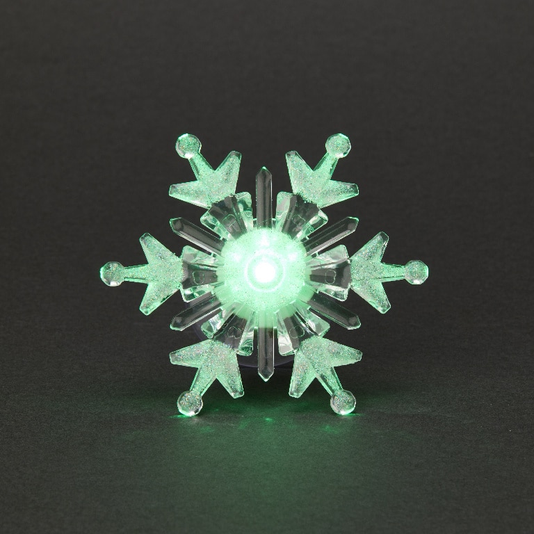 Decoratiune LED Fulg pentru geam, alb