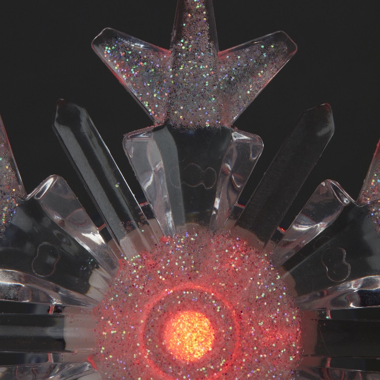 Decoratiune LED Fulg pentru geam, alb