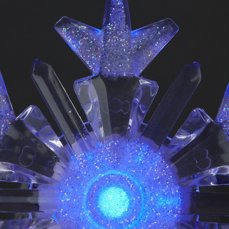 Decoratiune LED Fulg pentru geam, alb