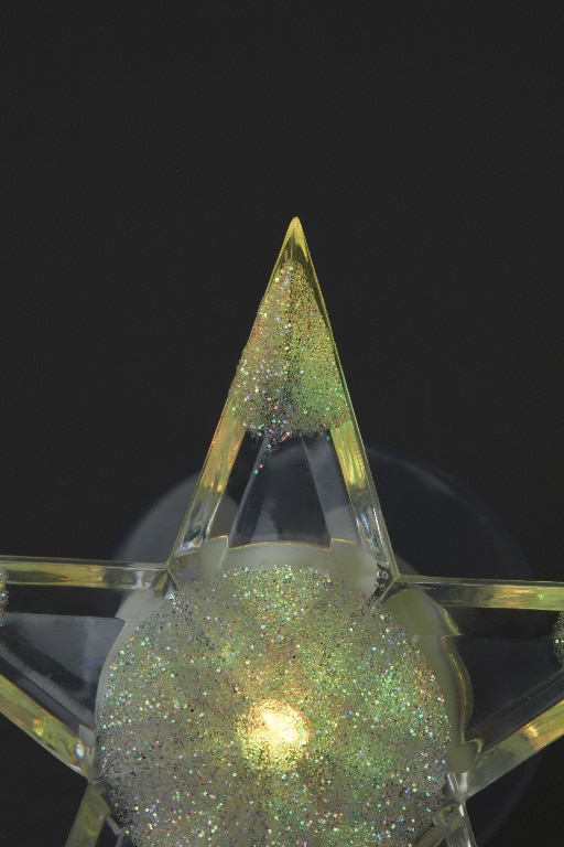 Decoratiune LED Stea pentru geam, multicolor