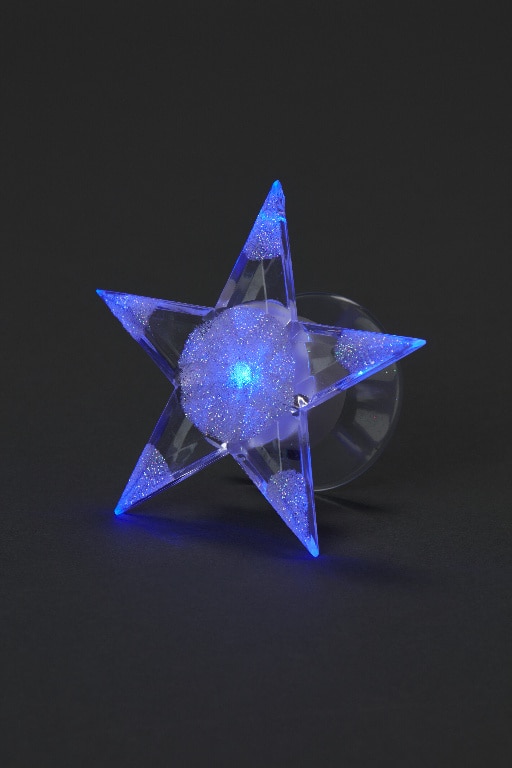 Decoratiune LED Stea pentru geam, multicolor