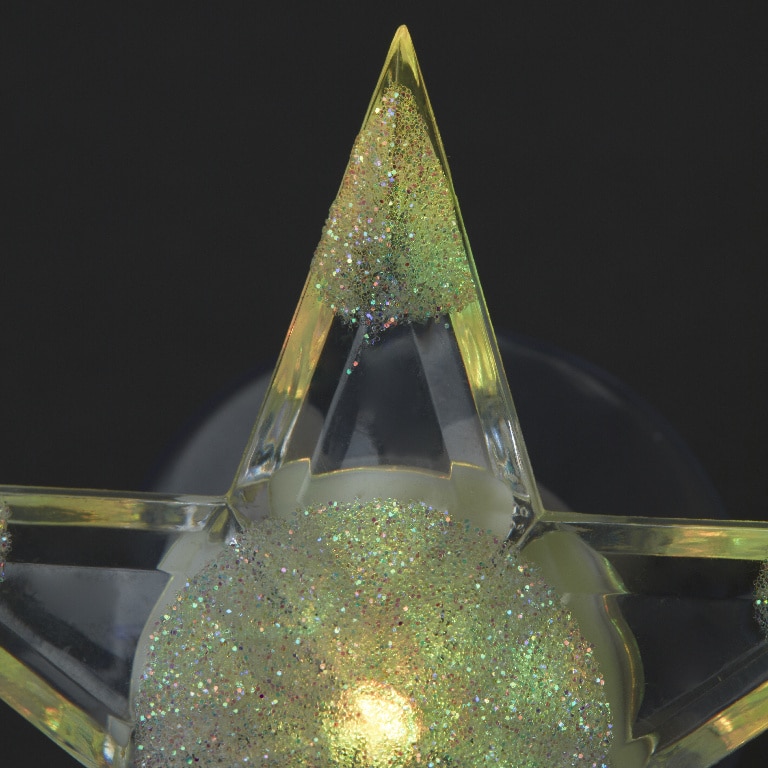 Decoratiune LED Stea pentru geam, multicolor