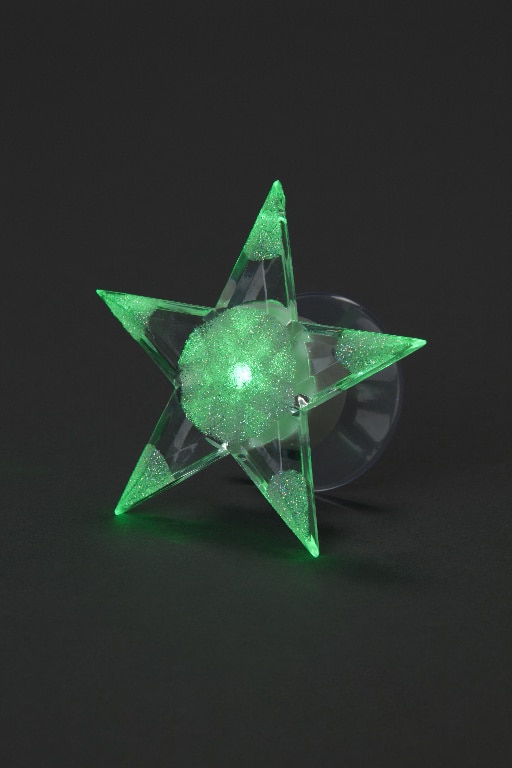 Decoratiune LED Stea pentru geam, multicolor