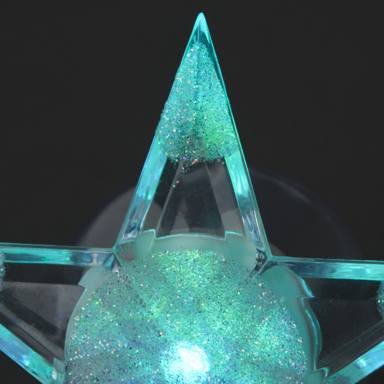 Decoratiune LED Stea pentru geam, multicolor