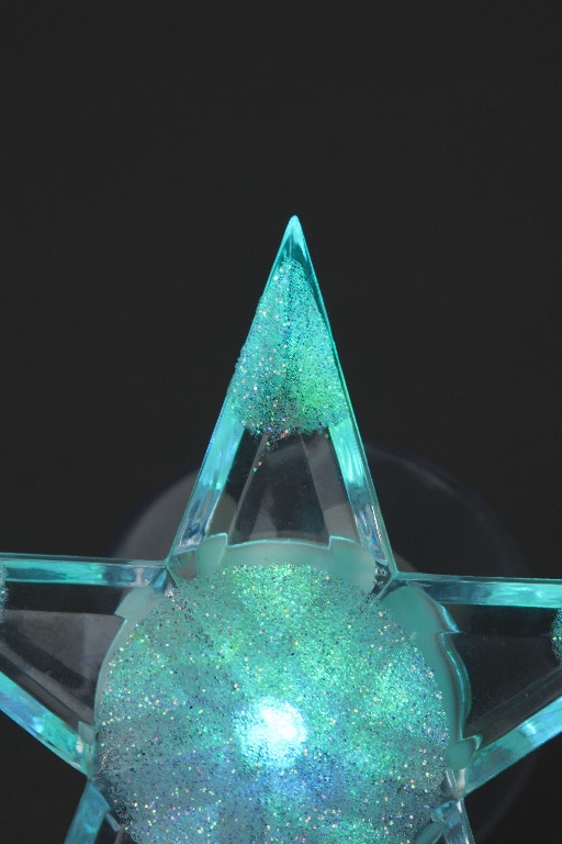 Decoratiune LED Stea pentru geam, multicolor