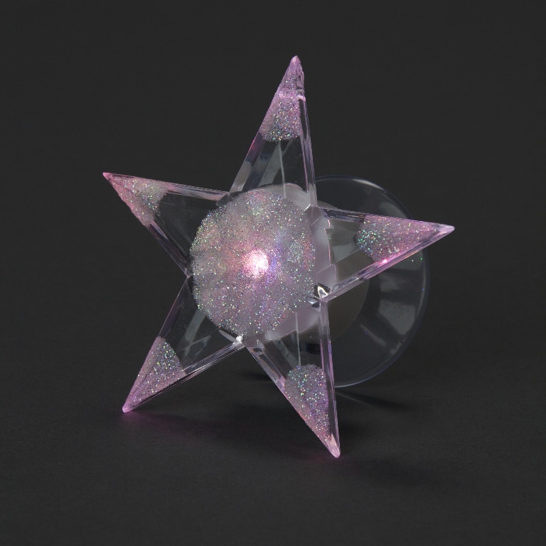 Decoratiune LED Stea pentru geam, multicolor