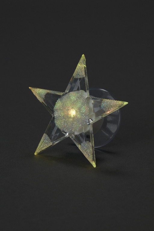 Decoratiune LED Stea pentru geam, multicolor