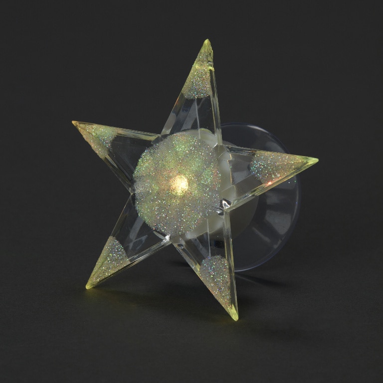 Decoratiune LED Stea pentru geam, multicolor