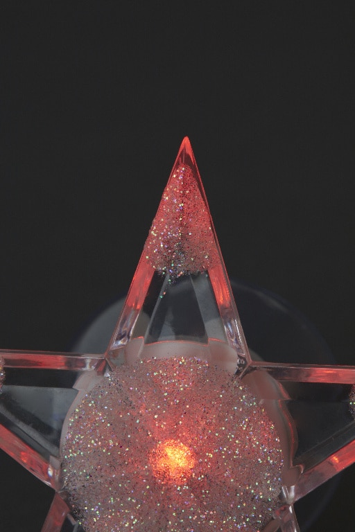 Decoratiune LED Stea pentru geam, multicolor