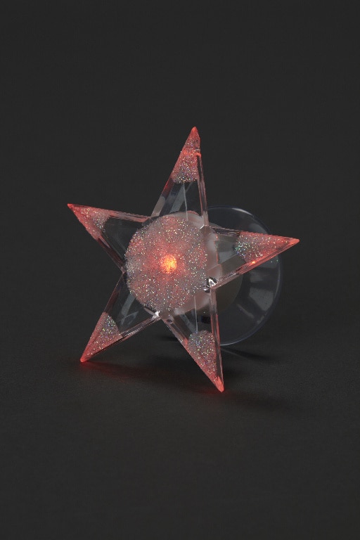 Decoratiune LED Stea pentru geam, multicolor