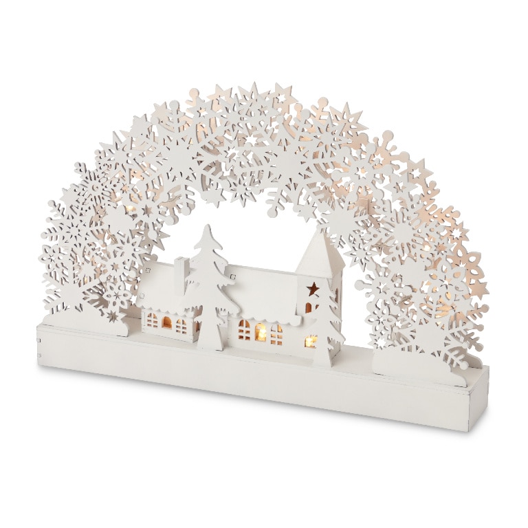 Decoratiune Biserica LED, alb