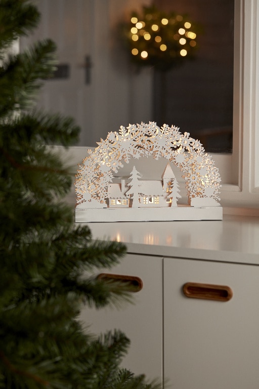 Decoratiune Biserica LED, alb