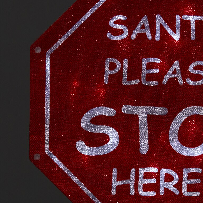 Decoratiune Craciun indicator LED, 110 cm, alb-rosu