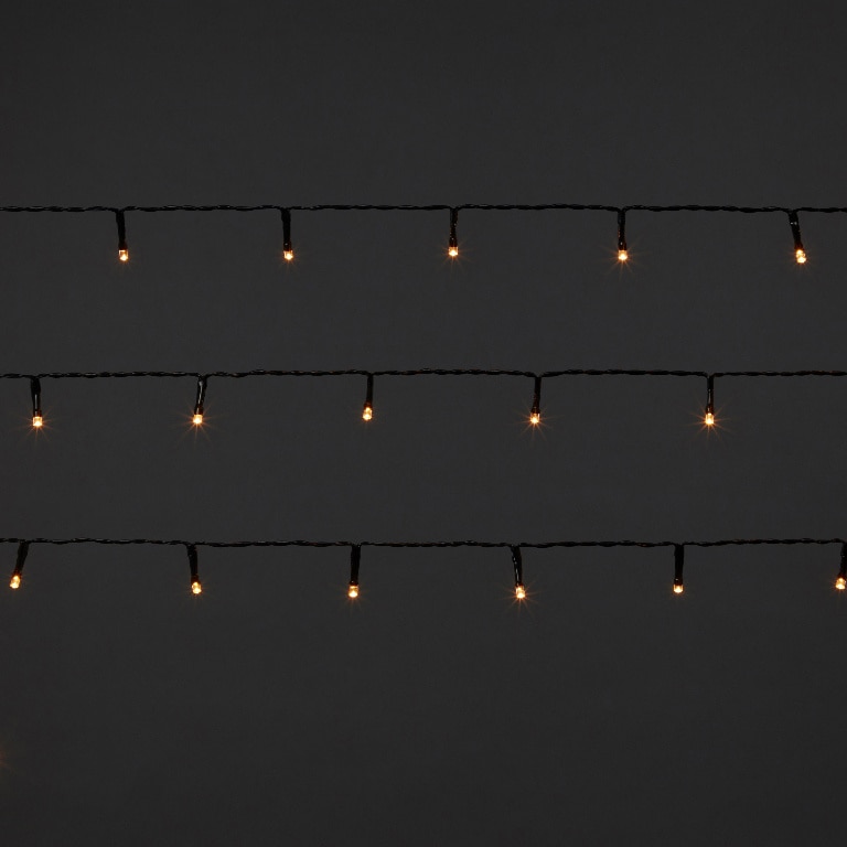 Instalatie Craciun 50 LED-uri, 5.2 m, pe baterie, lumina alb cald