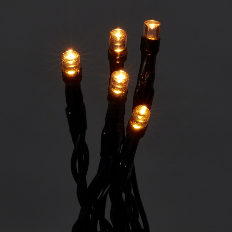 Instalatie Craciun 50 LED-uri, 5.2 m, pe baterie, lumina alb cald