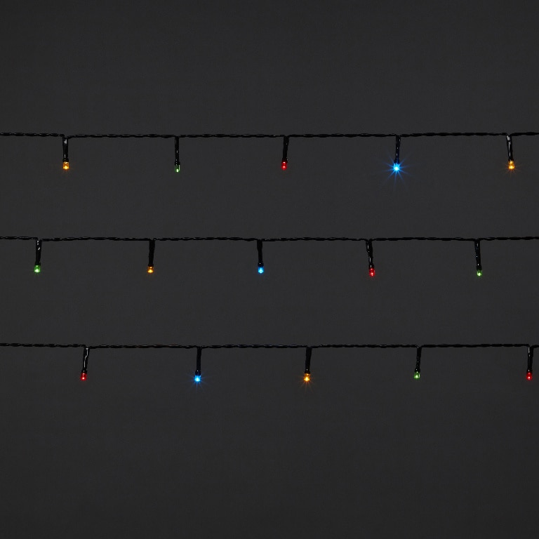 Instalatie Craciun 50 LED-uri, 5.2 m, pe baterie, lumina multicolora