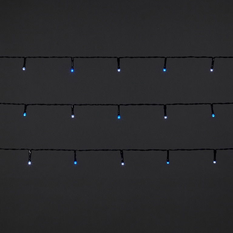 Instalatie Craciun 50 LED-uri, 5.2 m, pe baterie, lumina albastra