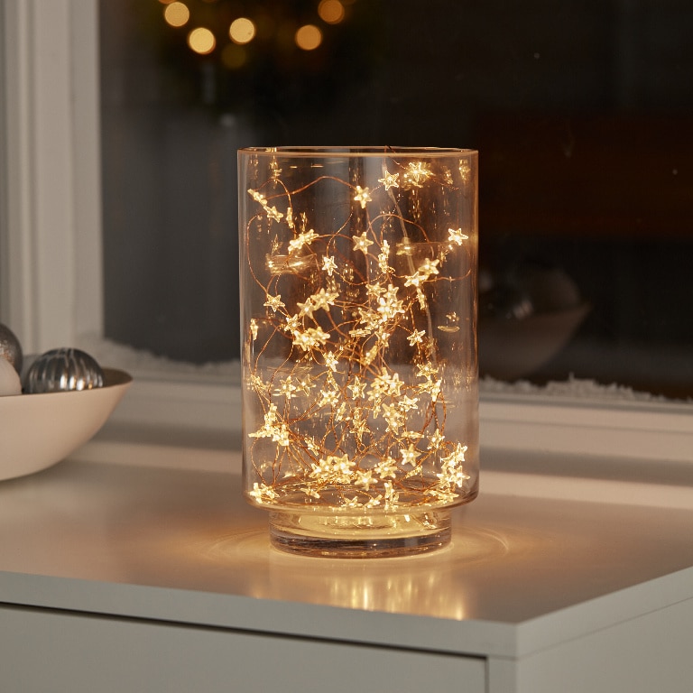 Ghirlanda luminoasa, 100 led-uri, 8 m, iluminare alb cald