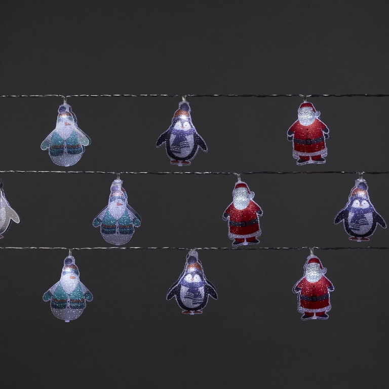 Instalatie Craciun interior/exterior figurine, 20 LED-uri, multicolor