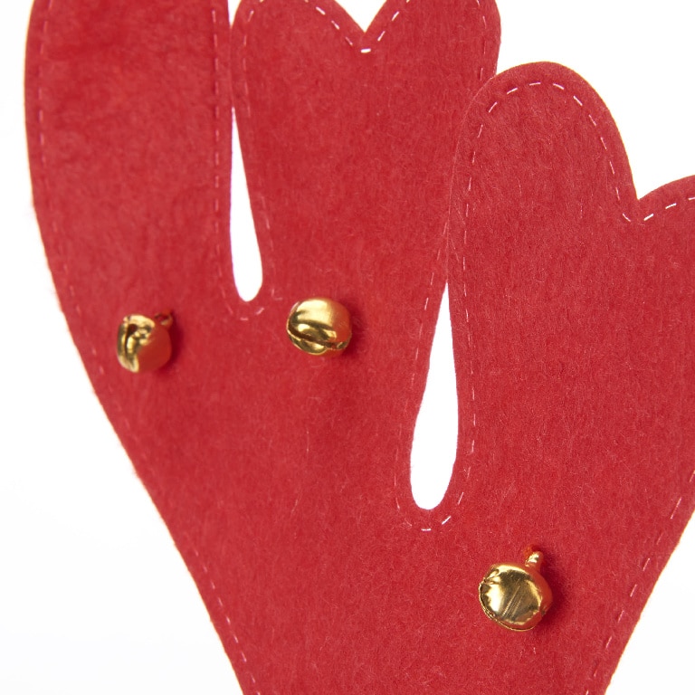 Bentita cu urechi de ren, 33 x 33 cm, pasla, multicolor