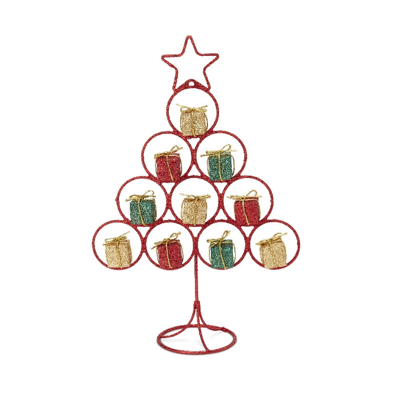 Decoratiune Brad Craciun pentru masa, rosu
