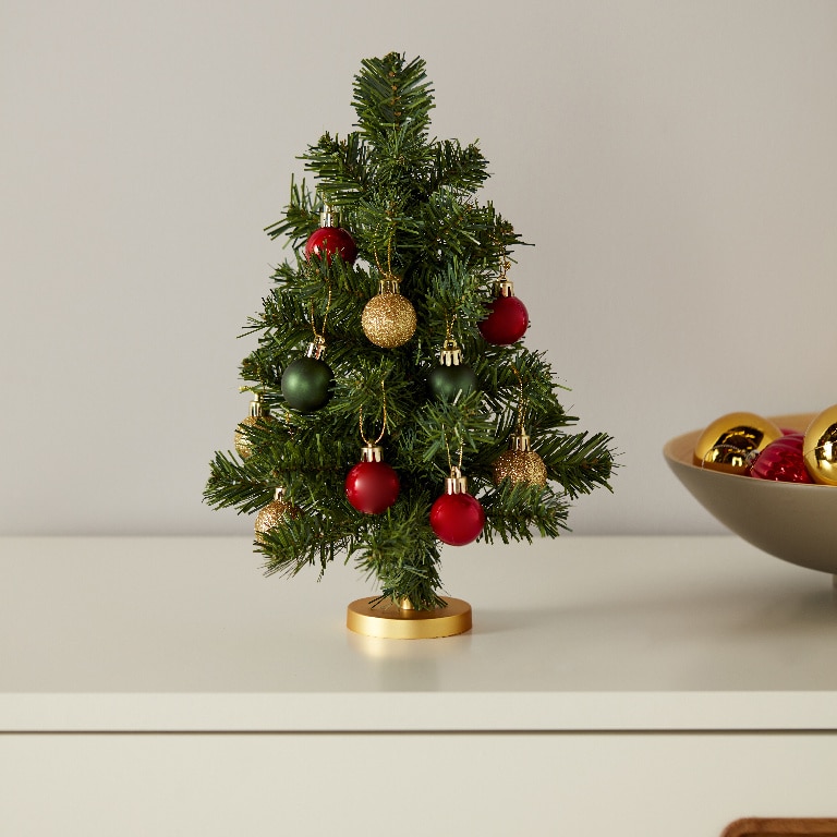 Decoratiune Mini Bradut de masa, verde