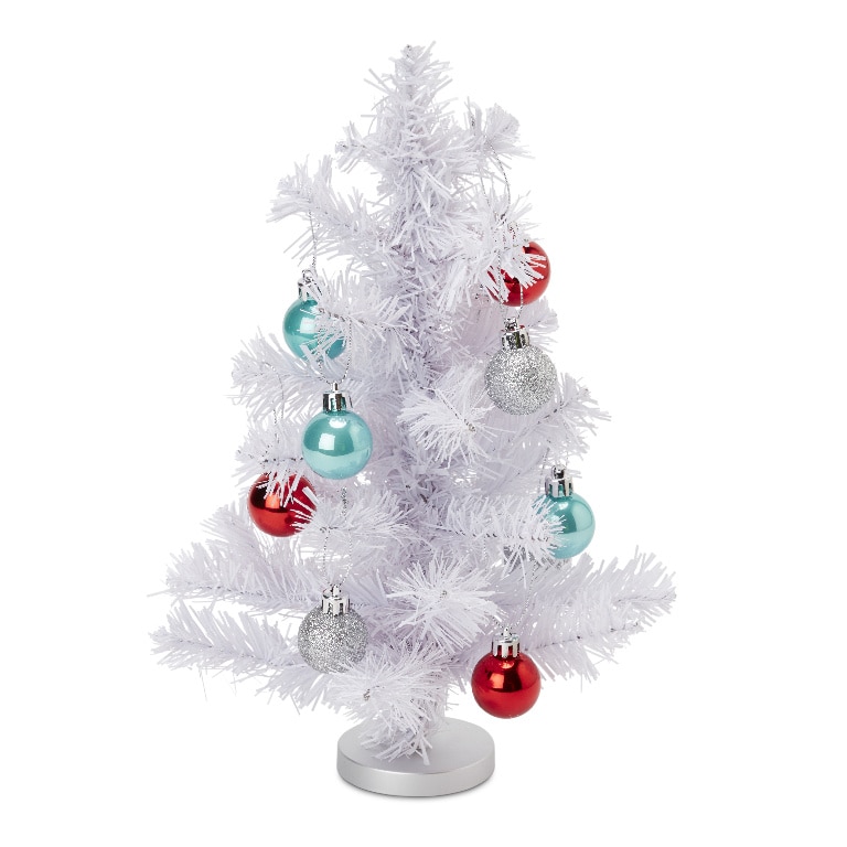 Decoratiune Mini Bradut pentru masa, alb