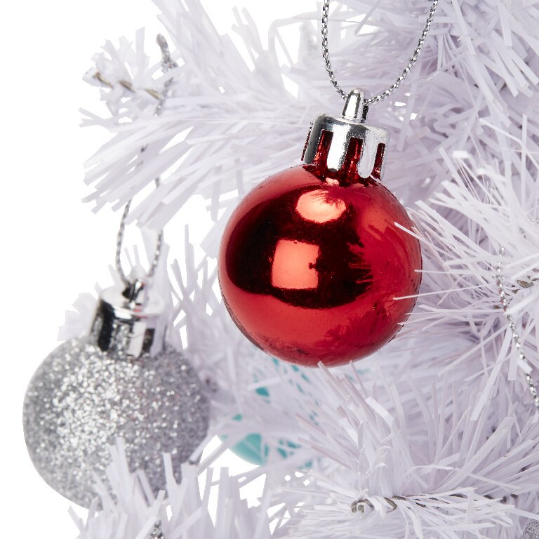 Decoratiune Mini Bradut pentru masa, alb