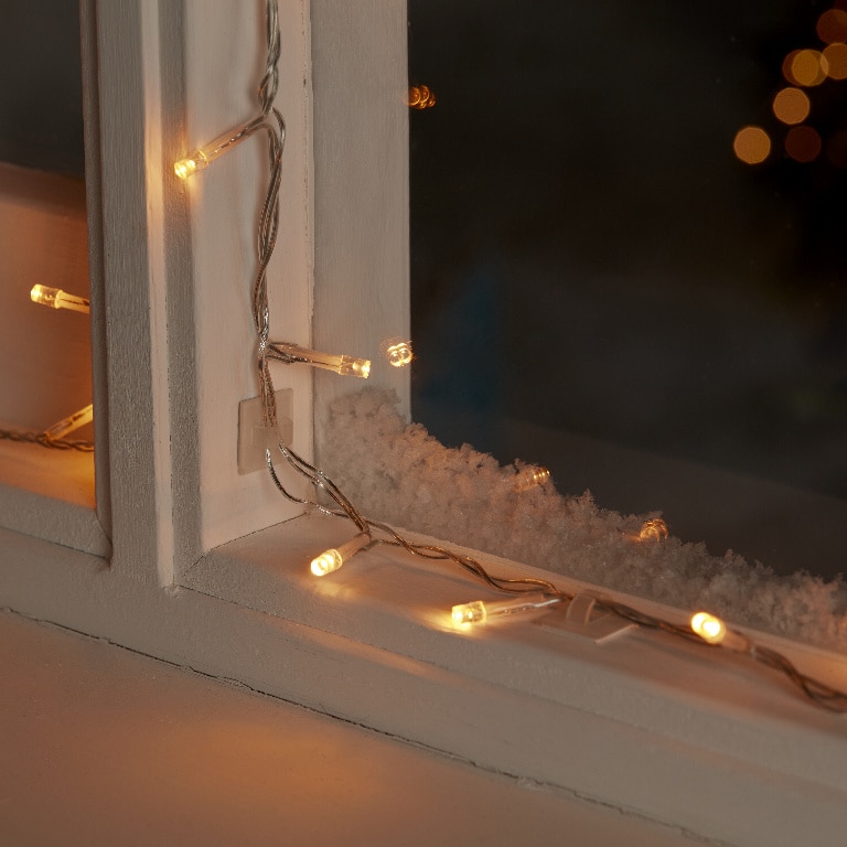 Set cleme adezive pentru ghirlande luminoase, 24 buc