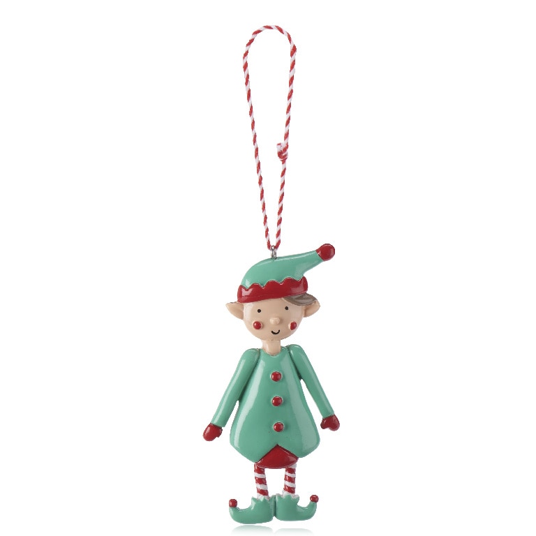 Figurina Elf pentru brad Craciun, plastic, multicolor