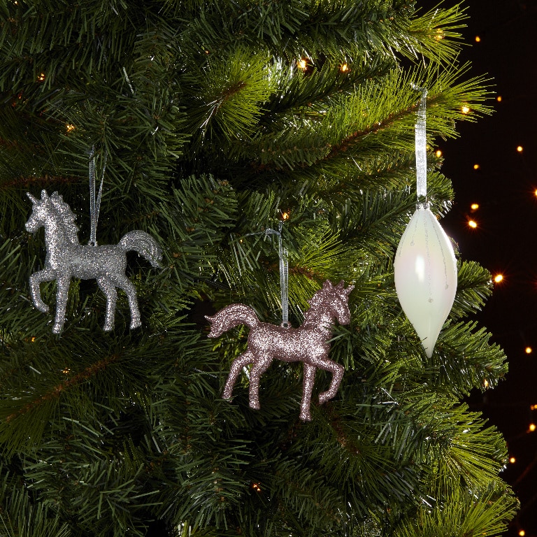 Glob Craciun, 12 cm, alb sidefat