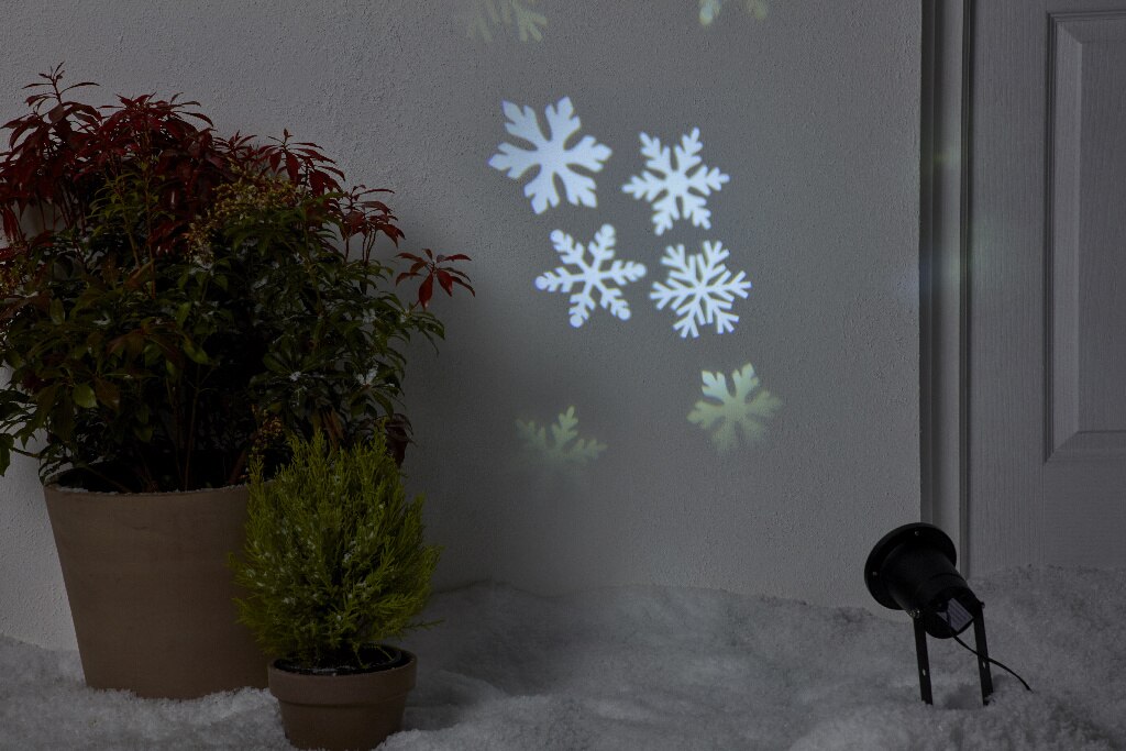 Proiector LED cu fulgi de nea, 6W, metal, negru