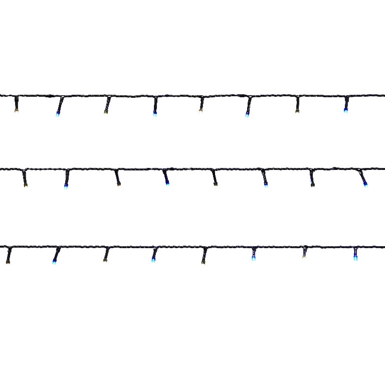 Instalatie de Craciun, 240 LED, 20 m, iluminare alb rece-albastru