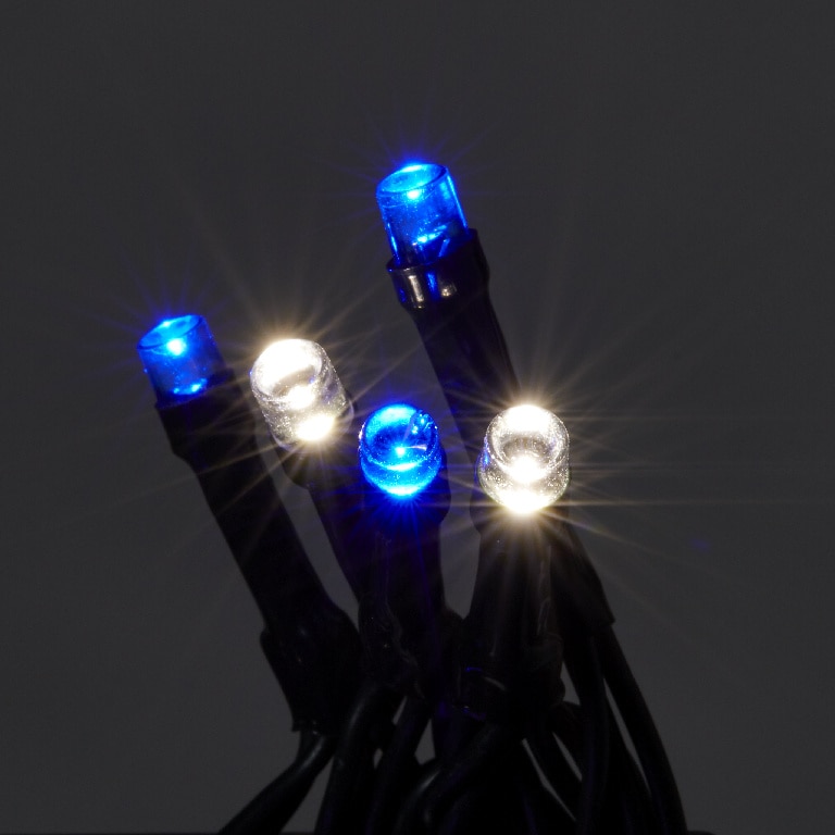 Instalatie de Craciun, 400 LED, 36 m, iluminare alb rece-albastru