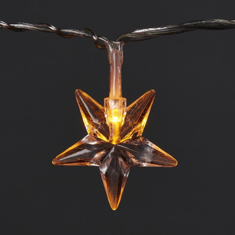 Ghirlanda luminoasa stele, 80 LED, 10 m, iluminare alb cald