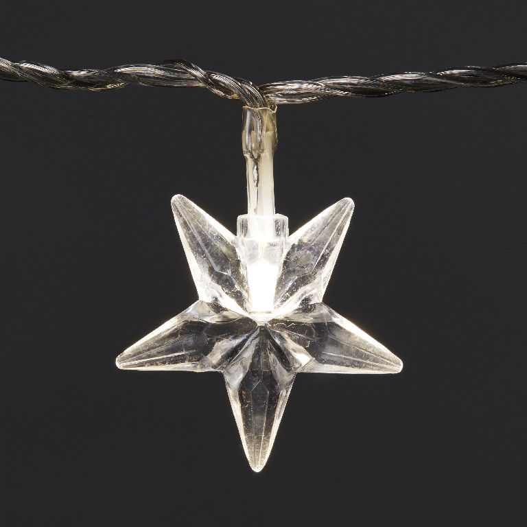 Ghirlanda luminoasa stele, 80 LED, 10 m, iluminare alb rece