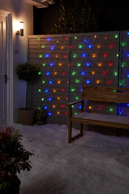 Perdea luminoasa, 120 LED, 2x1.5 m, iluminare color