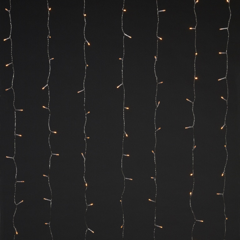 Perdea luminoasa, 240 LED, 13.5 m, iluminare alb cald