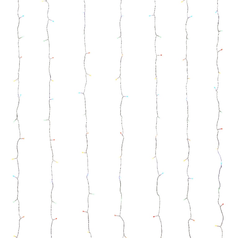 Perdea de lumini LED, 240 leduri, 8 functii, 1.5x2m, iluminat multicolor