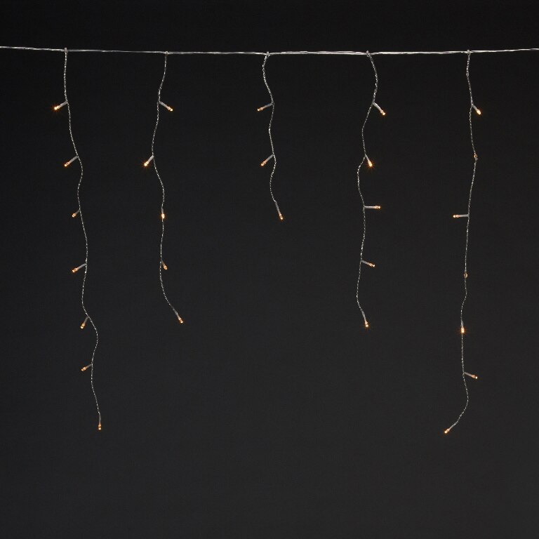 Perdea luminoasa turturi, 300 LED, 22 m, iluminare alb cald