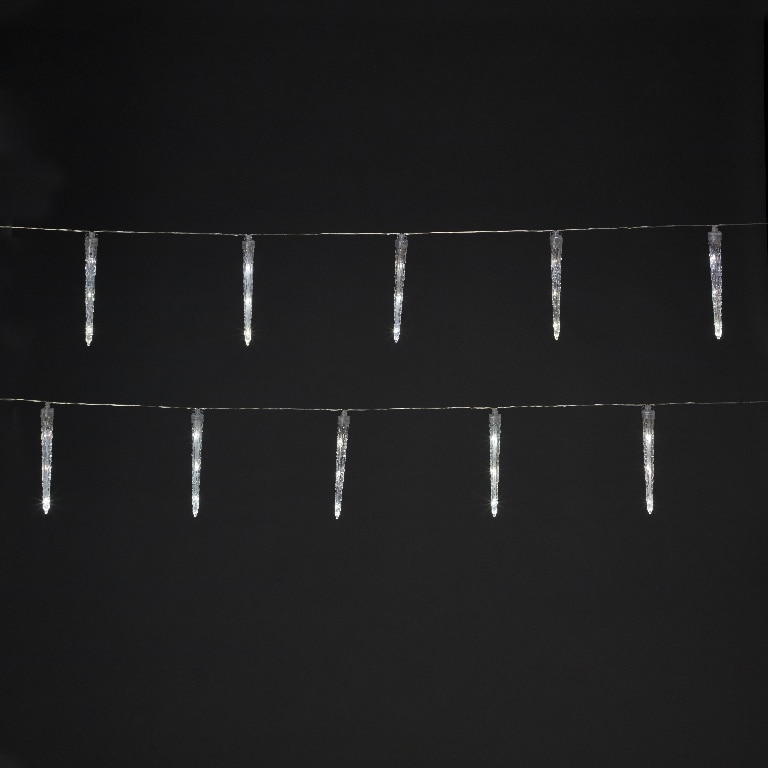 Instalatie brad LED turturi, 20 leduri, iluminat alb rece