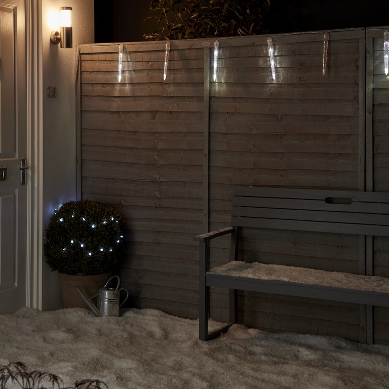 Instalatie brad LED turturi, 20 leduri, iluminat alb rece