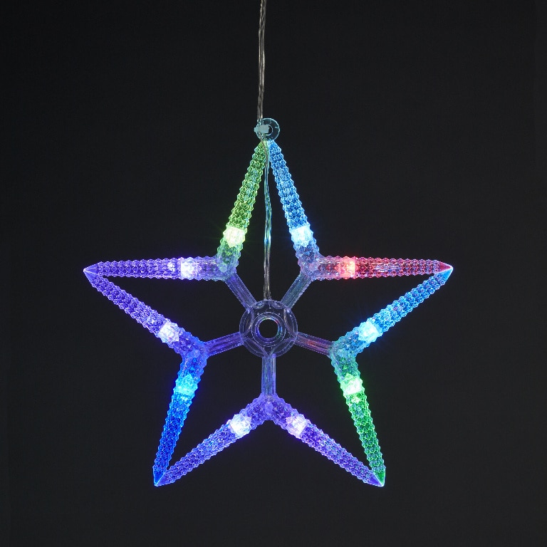 Perdea de lumini LED Stelute, 5 leduri, iluminat multicolor
