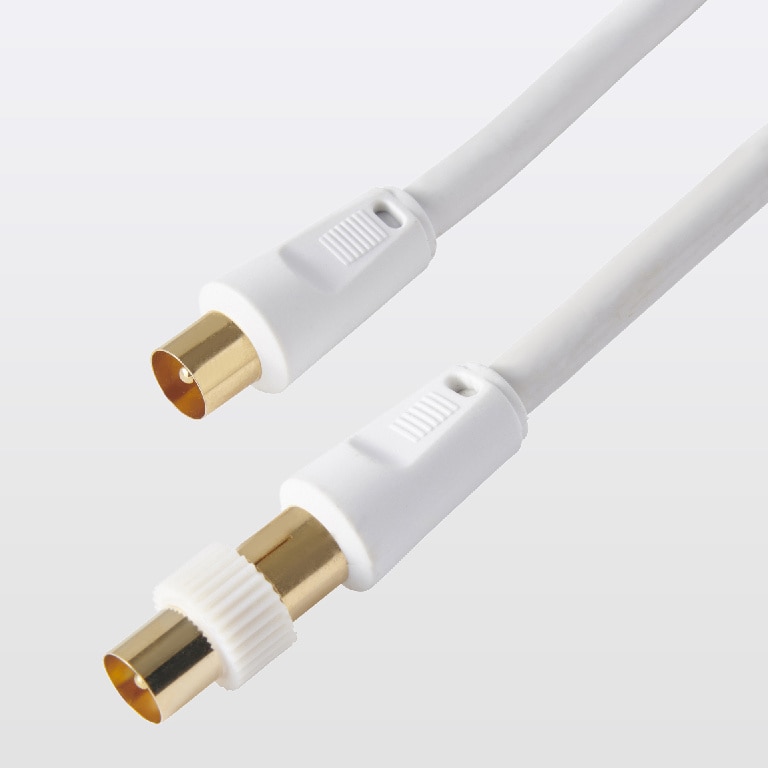 Cablu TV coaxial mufat, aurit, conductor cupru, 1.5 m  Blyss