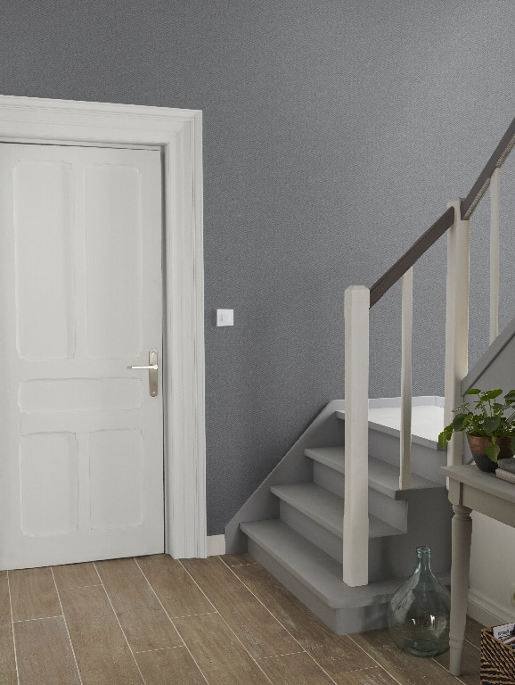 Tapet netesut, 0.53 x 10.05 m, gri închis • GoodHome, Cernon