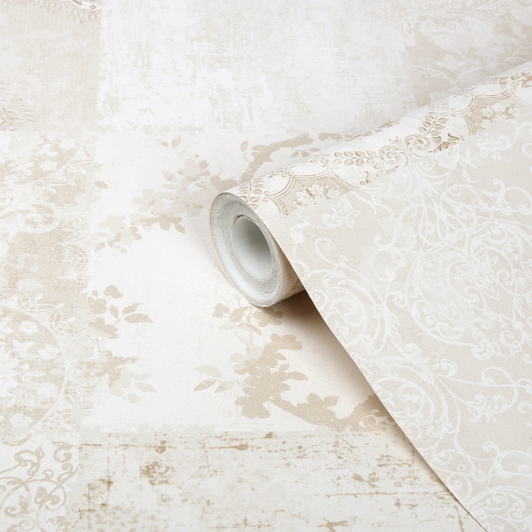 Tapet GOODHOME Meral, 53 x 1000 cm, model Damask, bej, 5.2 mp