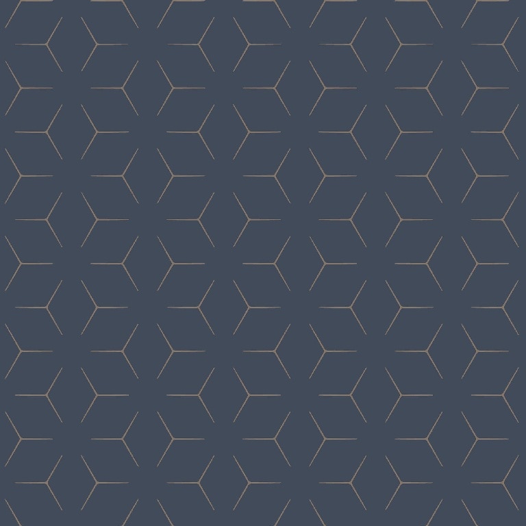 Tapet duplex, 0.53 x 10.05 m, auriu si albastru regal  Wanadou